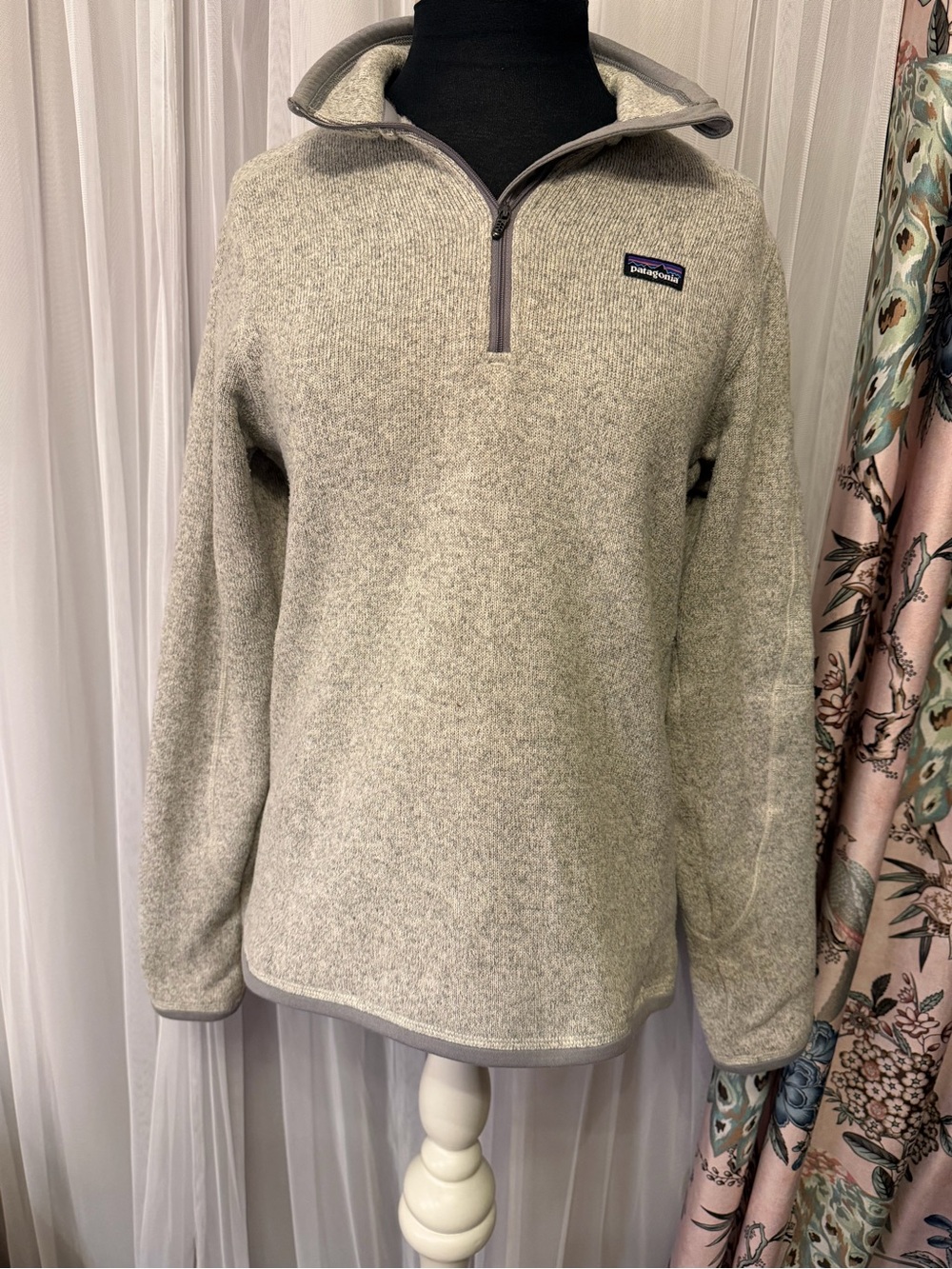 Patagonia Women's Better Sweater 1/4-Zip Fleece - Natural Oatmeal Small - Picture 1 of 10